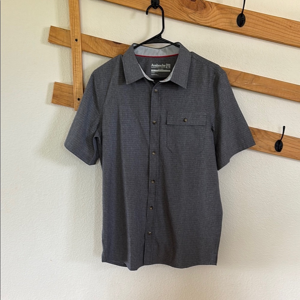 🌺Avalanche Gray Casual Button Down Shirt Relaxed Fit
